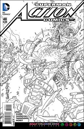 Action Comics (2011) issue 48-B Scott Kolins Adult Coloring Book Cover