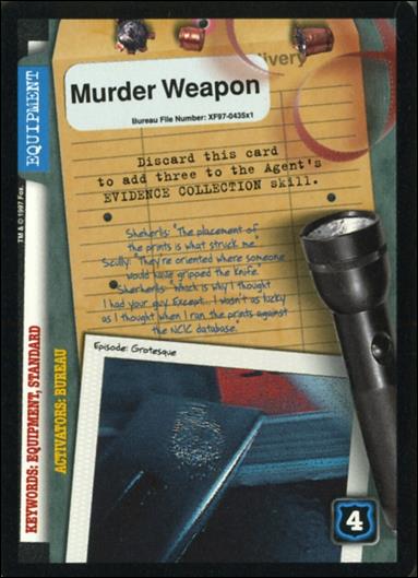 X-Files: 101361 (Base Set) card XF97-0435x1 Murder Weapon