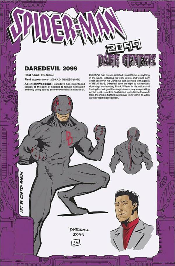 Spider-Man 2099: Dark Genesis issue 3-D Justin Mason 1:25 Cover