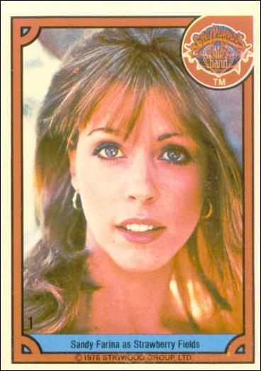 Sgt. Pepper's Lonely Hearts Club Band (Base Set) card 1 Sandy Farina as Strawberry Fields