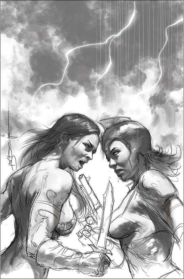Red Sonja: The Superpowers issue 2-U Lucio Parrillo 1:50 Black & White Virgin Cover