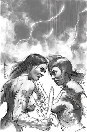 Red Sonja: The Superpowers issue 2-U Lucio Parrillo 1:50 Black & White Virgin Cover