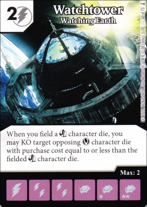 DC Comics Dice Masters Justice card 60 Watchtower: Watching Earth
