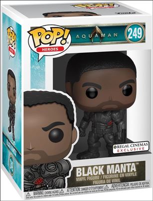POP! Heroes figure 249 Black Manta (Unmasked) Regal Cinemas Exclusive