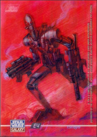 Star Wars Galaxy: Series 3 (Agents of the Empire Clear Zone Subset) card E4 IG-88