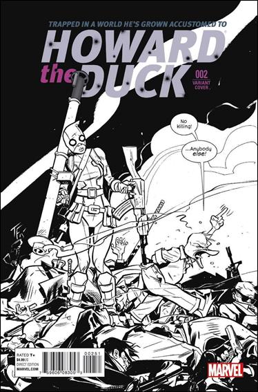 Howard the Duck (2016) issue 2-F Tom Fowler Gwenpool B&W Cover (2nd Printing)