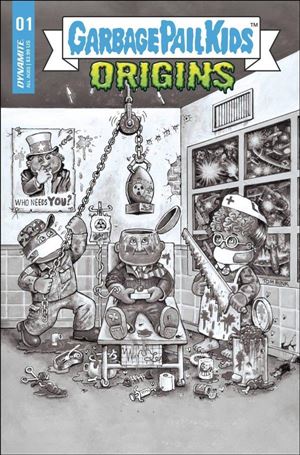 Garbage Pail Kids: Origins issue 1-I Tom Bunk 1:10 Black and White Cover