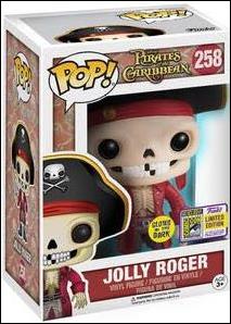 POP! Disney figure 258-B Jolly Roger (Glow in the Dark) SDCC 2017 1/1000