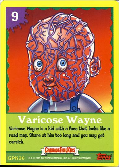 Garbage Pail Kids All-New Series 4 (Game Card Subset) card GPK36 Varicose Wayne
