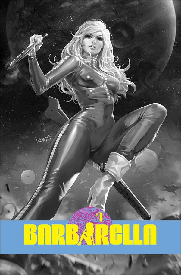 Barbarella (2021) issue 1-O Derrick Chew 1:30 Black & White Cover