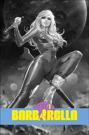 Barbarella (2021) issue 1-O Derrick Chew 1:30 Black & White Cover