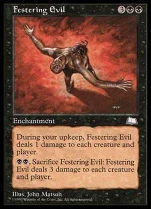 Magic the Gathering: Weatherlight (Base Set) card 68 Festering Evil
