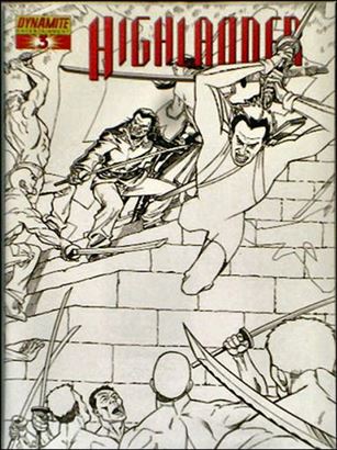 Highlander issue 3-F Lee Moder Sketch Cover