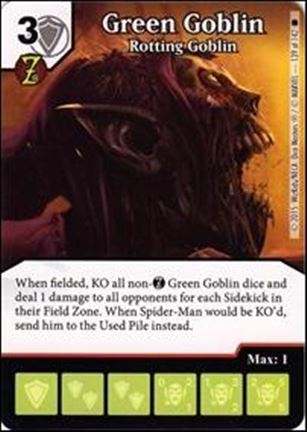 Marvel Dice Masters Amazing Spider-Man card 139 Green Goblin: Rotting Goblin