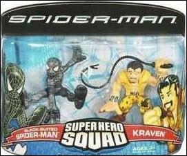 Spider-Man Super Hero Squad  figure 13 Spider-Man (Black Costume) and Kraven