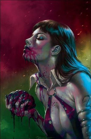 Vampirella Strikes (2022) issue 2-L Lucio Parrillo 1:11 Ultraviolet Virgin Cover