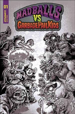 Madballs vs Garbage Pail Kids issue 1-J Jason Crosby 1:20 Black & White Cover