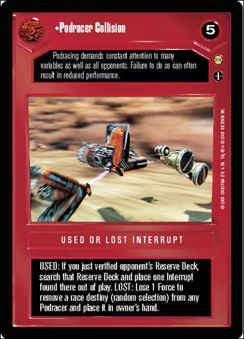 Star Wars: Tatooine Limited (Base Set) card 38 Podracer Collision