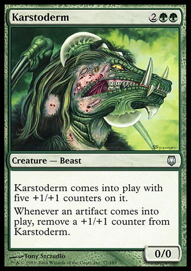 Magic the Gathering: Darksteel (Base Set) card 77 Karstoderm