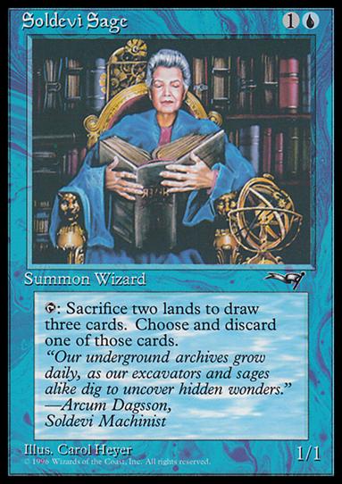 Magic the Gathering: Alliances (Base Set) card 34-B Soldevi Sage