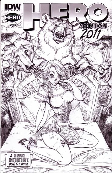 Hero Comics issue 2011-C J. Scott Campbell 1:10 Black and White Cover