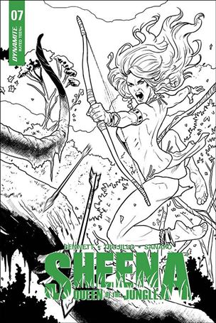 Sheena: Queen of the Jungle (2017) issue 7-G Diego Galindo B&W Cover