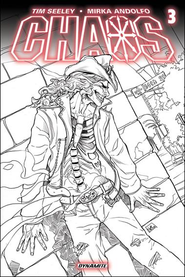 Chaos issue 3-F Nei Ruffino 1:25 Black & White Cover