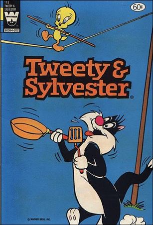 Tweety and Sylvester (1963) issue 113-B White Logo