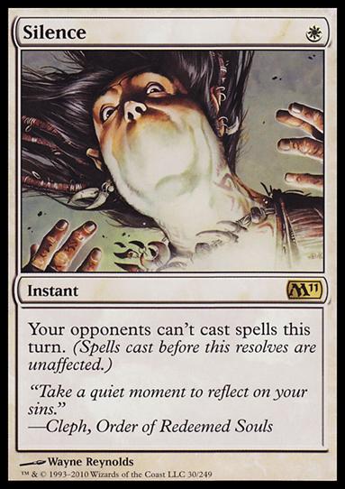 Magic the Gathering: 2011 Core Set (Base Set) card 30 Silence