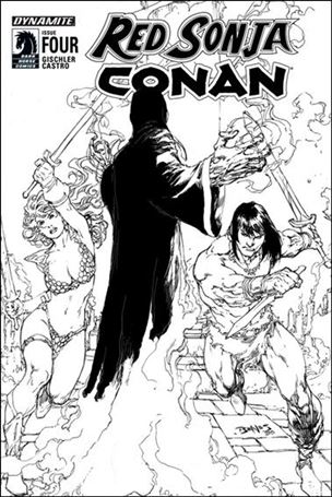 Red Sonja / Conan issue 4-C Ed Benes 1:15 Black & White Cover