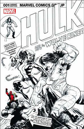Hulk (2017) issue 1-L Ed McGuinness Hall of Comics B/W/Red Cover 1/1500