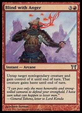 Magic the Gathering: Champions of Kamigawa (Base Set) card 158 Blind with Anger