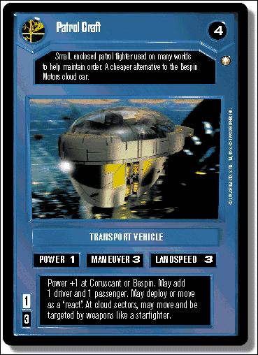 Star Wars: Special Edition Limited (Base Set) card 155 Patrol Craft