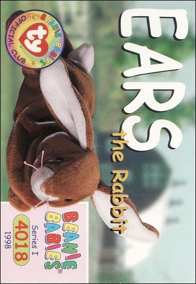 Beanie Babies Series 1 (Base Set) card 72 Ears the Rabbit