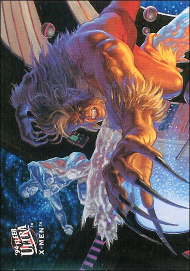 1994 Fleer Ultra X-Men (Team Portrait Subset) card 7 Iceman & Sabretooth