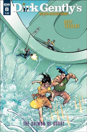 Dirk Gently's Holistic Detective Agency: The Salmon of Doubt issue 8 Ilias Kyriazis Cover