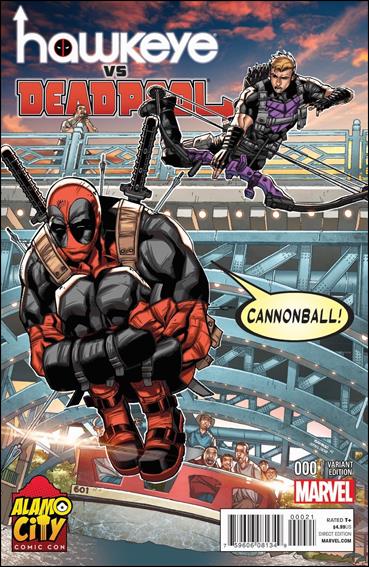 Hawkeye vs Deadpool issue 0-B Carlo Barberi Alamo City Comic Con Cover 1/3000
