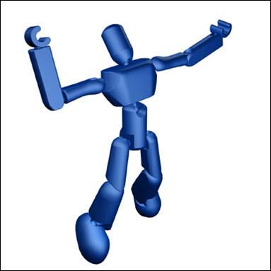 Stikfas Blister Pack figure 1-B Alpha Male (Royal Blue)