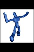 Stikfas Blister Pack figure 1-B Alpha Male (Royal Blue)