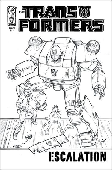 Transformers: Escalation issue 1-E Klaus Scherwinski 1:25 Sketch Cover