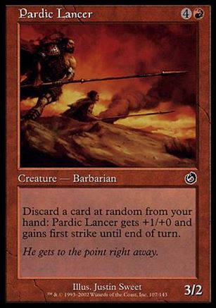 Magic the Gathering: Torment (Base Set) card 107 Pardic Lancer