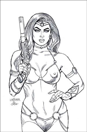 Dejah Thoris (2019) issue 12-P Joseph Michael Linsner 1:40 B&W Virgin Cover