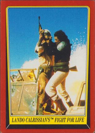 Star Wars: Return of the Jedi: Series 1 (Base Set) card 43 Lando Calrissian's Fight for Life
