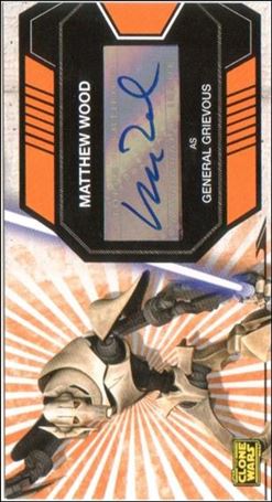 Star Wars: The Clone Wars Widevision (Autograph Subset) card 5 Matthew Wood - General Grievous