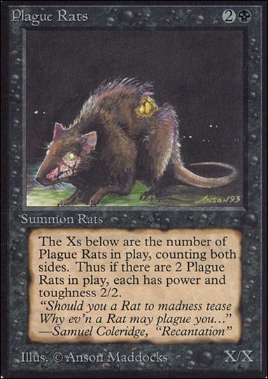 Magic the Gathering: Limited Edition Alpha (Base Set) card 121 Plague Rats