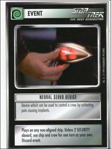 Star Trek: Premiere Unlimited (Base Set) card 84 Neural Servo Device