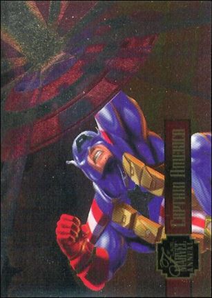 Marvel Annual Flair '95 (PowerBlast Subset) card 14 Captain America