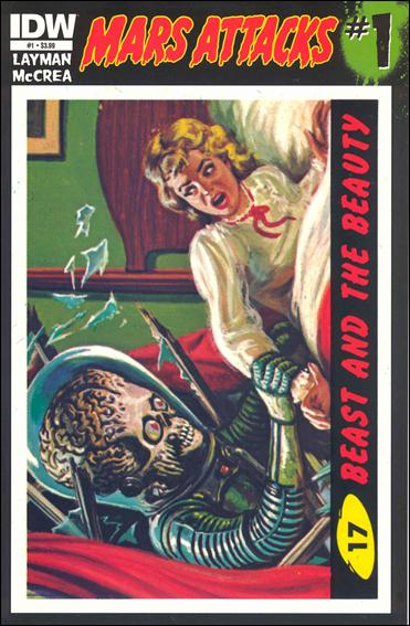 Mars Attacks (2012) issue 1-Q Card #17 (Beast and the Beauty)
