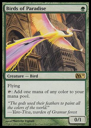 Magic the Gathering: 2011 Core Set (Base Set) card 165 Birds of Paradise