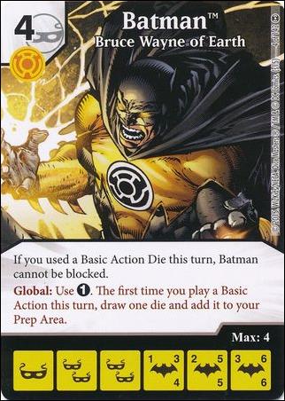 DC Comics Dice Masters War of Light card 4 Batman: Bruce Wayne of Earth 